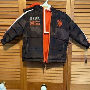 US Polo Association reversible puffer jacket New with tags 2 Toddler